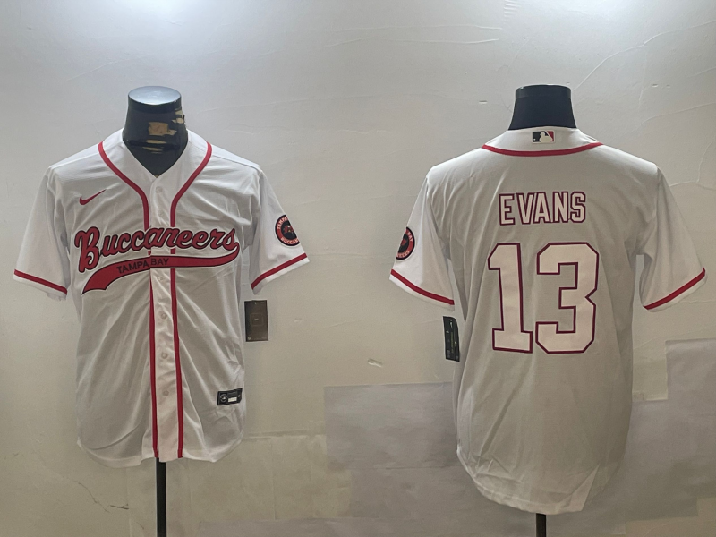 Men's Tampa Bay Buccaneers Mike Evans #13 White Jersey